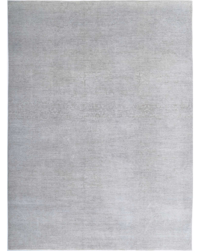 Overdye 9' 0" X 12' 4" Hand Knotted Wool Rug 9' 0" X 12' 4" (274 X 376) / Grey / Wool