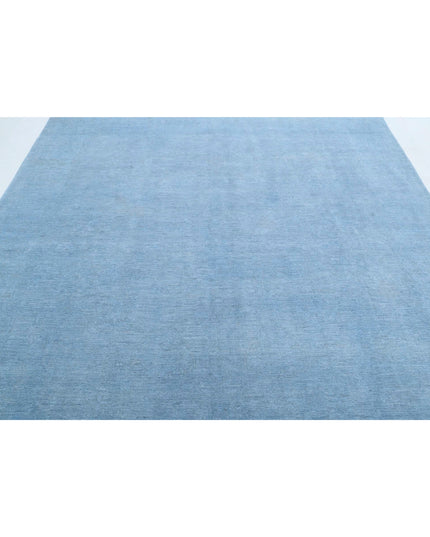 Overdye 8' 1" X 9' 8" Hand Knotted Wool Rug 8' 1" X 9' 8" (246 X 295) / Blue / Wool