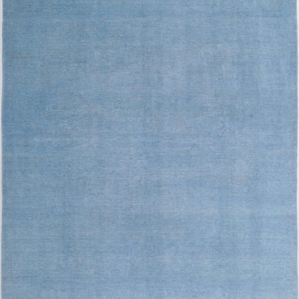 Overdye 8' 1" X 9' 8" Hand Knotted Wool Rug 8' 1" X 9' 8" (246 X 295) / Blue / Wool