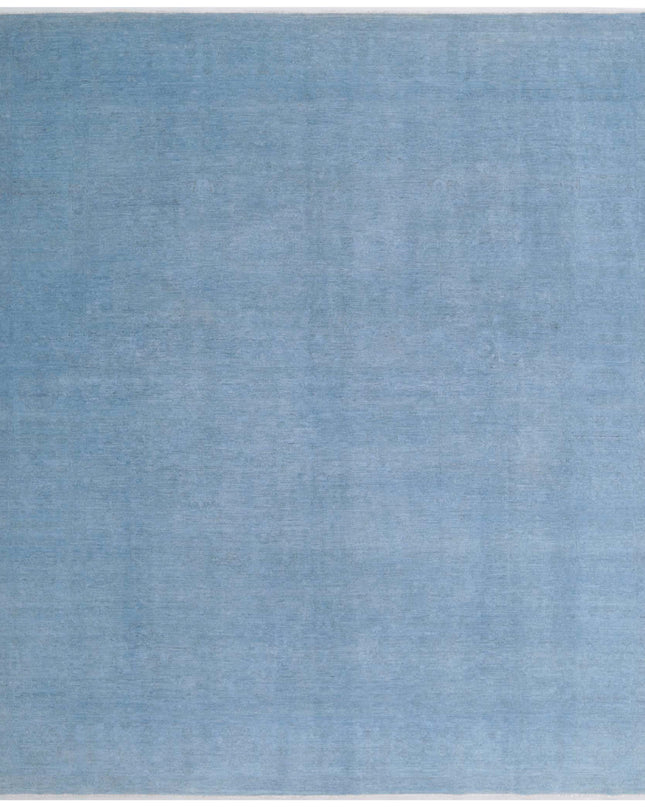 Overdye 8' 1" X 9' 8" Hand Knotted Wool Rug 8' 1" X 9' 8" (246 X 295) / Blue / Wool