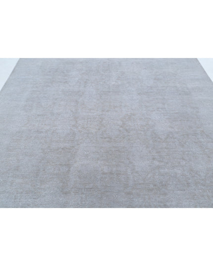 Overdye 7' 11" X 9' 4" Hand Knotted Wool Rug 7' 11" X 9' 4" (241 X 284) / Grey / Wool