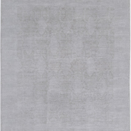 Overdye 7' 11" X 9' 4" Hand Knotted Wool Rug 7' 11" X 9' 4" (241 X 284) / Grey / Wool