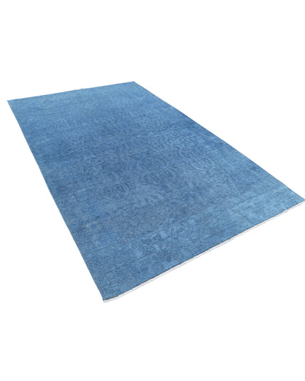Overdye 5' 11" X 9' 2" Hand Knotted Wool Rug 5' 11" X 9' 2" (180 X 280) / Blue / Wool