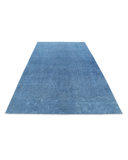 Overdye 5' 11" X 9' 2" Hand Knotted Wool Rug 5' 11" X 9' 2" (180 X 280) / Blue / Wool