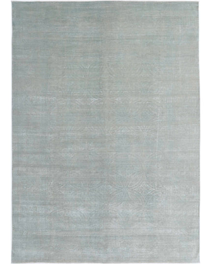Overdye 8' 5" X 12' 0" Hand Knotted Wool Rug 8' 5" X 12' 0" (257 X 366) / Grey / Wool