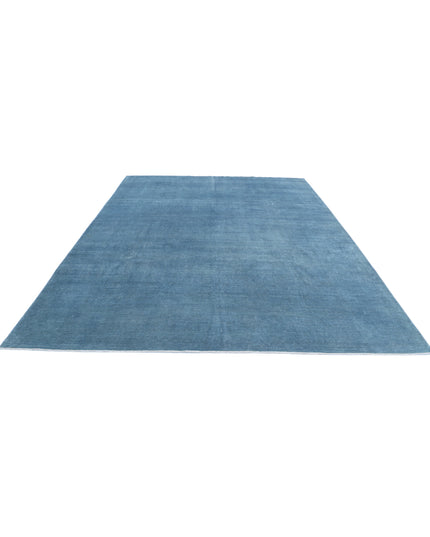 Overdye 9' 0" X 12' 1" Hand Knotted Wool Rug 9' 0" X 12' 1" (274 X 368) / Blue / Wool