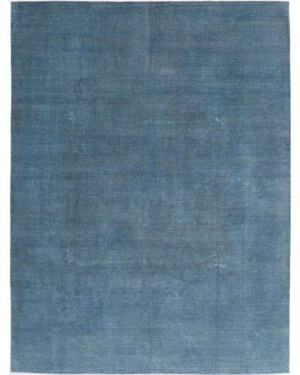 Overdye 9' 0" X 12' 1" Hand Knotted Wool Rug 9' 0" X 12' 1" (274 X 368) / Blue / Wool