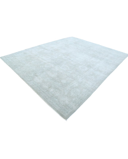 Overdye 9' 1" X 11' 4" Hand Knotted Wool Rug 9' 1" X 11' 4" (277 X 345) / Green / Wool