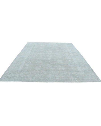 Overdye 9' 1" X 11' 4" Hand Knotted Wool Rug 9' 1" X 11' 4" (277 X 345) / Green / Wool