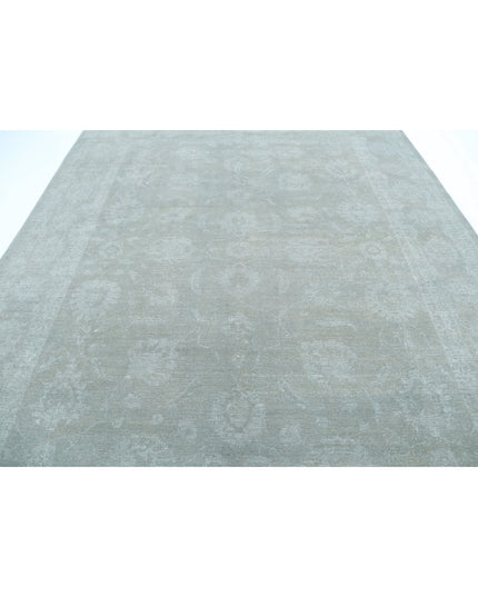 Overdye 9' 1" X 11' 4" Hand Knotted Wool Rug 9' 1" X 11' 4" (277 X 345) / Green / Wool