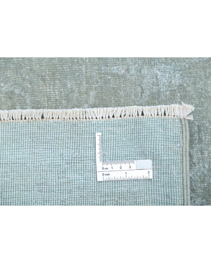 Overdye 9' 1" X 11' 4" Hand Knotted Wool Rug 9' 1" X 11' 4" (277 X 345) / Green / Wool