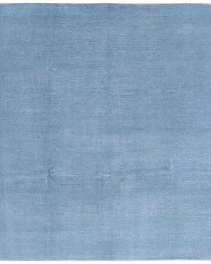 Overdye 7' 11" X 9' 1" Hand Knotted Wool Rug 7' 11" X 9' 1" (241 X 277) / Blue / Wool