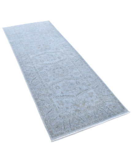 Overdye 2' 8" X 6' 11" Hand Knotted Wool Rug 2' 8" X 6' 11" (81 X 211) / Blue / Wool