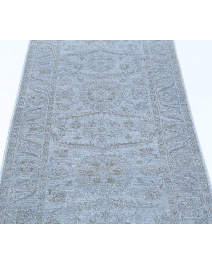 Overdye 2' 8" X 6' 11" Hand Knotted Wool Rug 2' 8" X 6' 11" (81 X 211) / Blue / Wool