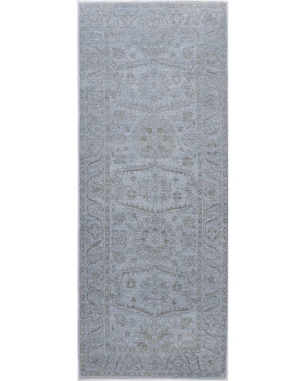 Overdye 2' 8" X 6' 11" Hand Knotted Wool Rug 2' 8" X 6' 11" (81 X 211) / Blue / Wool