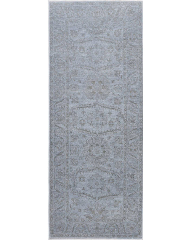 Overdye 2' 8" X 6' 11" Hand Knotted Wool Rug 2' 8" X 6' 11" (81 X 211) / Blue / Wool