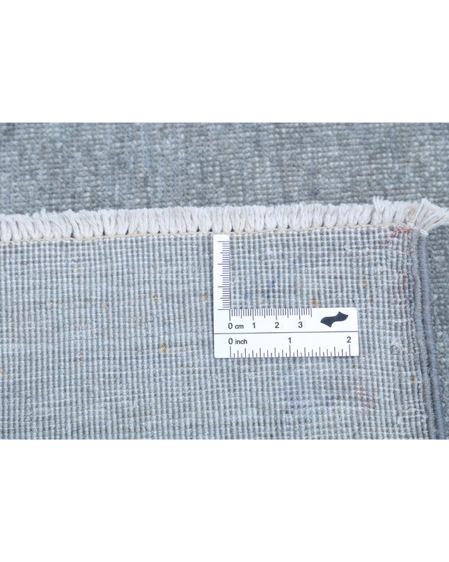 Overdye 3' 2" X 10' 7" Hand Knotted Wool Rug 3' 2" X 10' 7" (97 X 322) / Grey / Wool