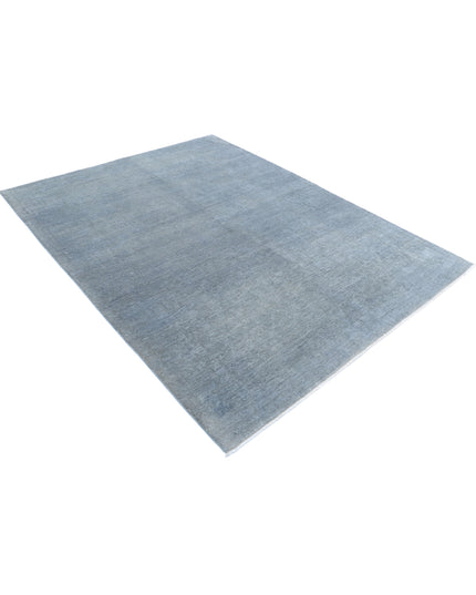 Overdye 6' 0" X 7' 10" Hand Knotted Wool Rug 6' 0" X 7' 10" (183 X 239) / Grey / Wool