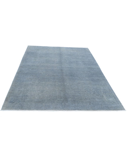 Overdye 6' 0" X 7' 10" Hand Knotted Wool Rug 6' 0" X 7' 10" (183 X 239) / Grey / Wool
