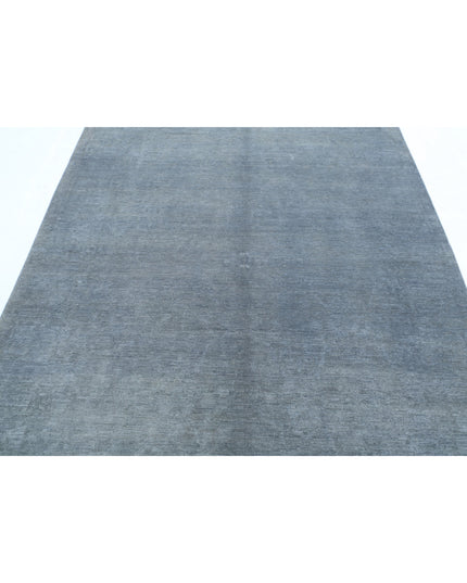 Overdye 6' 0" X 7' 10" Hand Knotted Wool Rug 6' 0" X 7' 10" (183 X 239) / Grey / Wool