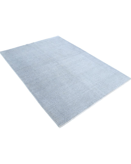 Overdye 4' 8" X 6' 4" Hand Knotted Wool Rug 4' 8" X 6' 4" (142 X 193) / Grey / Wool