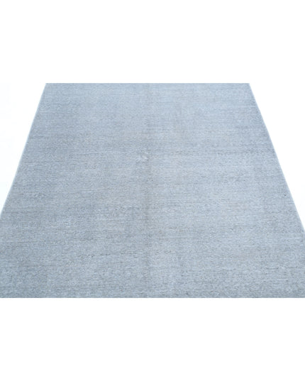 Overdye 4' 8" X 6' 4" Hand Knotted Wool Rug 4' 8" X 6' 4" (142 X 193) / Grey / Wool