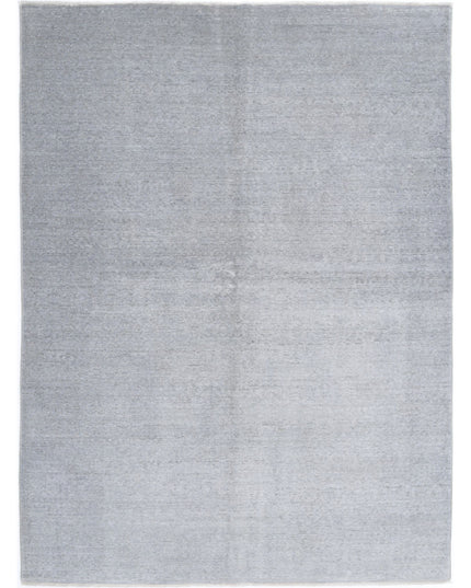 Overdye 4' 8" X 6' 4" Hand Knotted Wool Rug 4' 8" X 6' 4" (142 X 193) / Grey / Wool