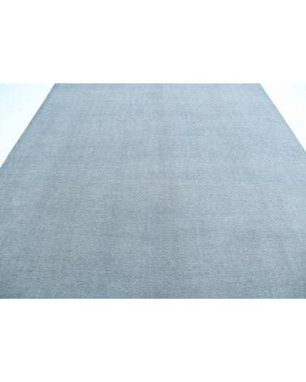 Overdye 9' 0" X 11' 5" Hand Knotted Wool Rug 9' 0" X 11' 5" (274 X 348) / Grey / Wool