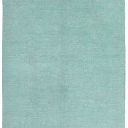 Overdye 8' 0" X 9' 11" Hand Knotted Wool Rug 8' 0" X 9' 11" (244 X 302) / Green / Wool