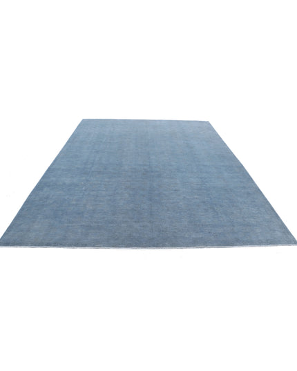 Overdye 8' 11" X 11' 5" Hand Knotted Wool Rug 8' 11" X 11' 5" (272 X 348) / Grey / Wool