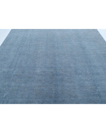 Overdye 8' 11" X 11' 5" Hand Knotted Wool Rug 8' 11" X 11' 5" (272 X 348) / Grey / Wool