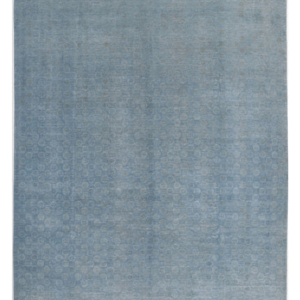 Overdye 8' 11" X 11' 5" Hand Knotted Wool Rug 8' 11" X 11' 5" (272 X 348) / Grey / Wool