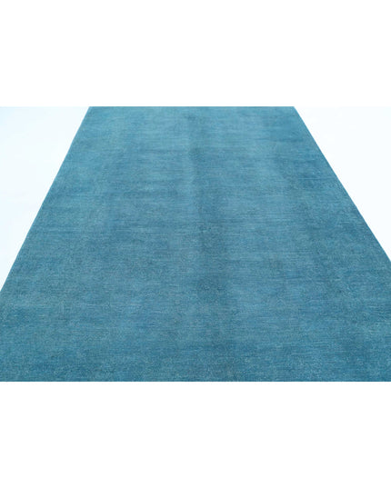 Overdye 6' 10" X 9' 4" Hand Knotted Wool Rug 6' 10" X 9' 4" (208 X 284) / Blue / Wool