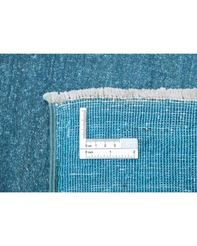 Overdye 6' 10" X 9' 4" Hand Knotted Wool Rug 6' 10" X 9' 4" (208 X 284) / Blue / Wool