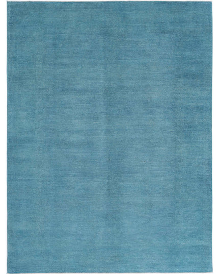 Overdye 6' 10" X 9' 4" Hand Knotted Wool Rug 6' 10" X 9' 4" (208 X 284) / Blue / Wool