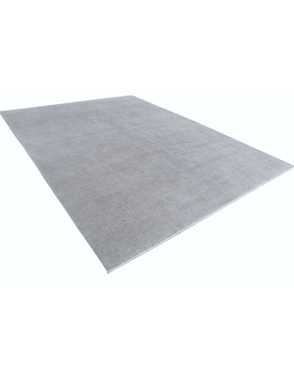 Overdye 9' 10" X 13' 10" Hand Knotted Wool Rug 9' 10" X 13' 10" (300 X 422) / Grey / Wool
