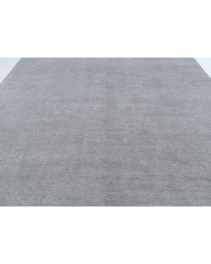 Overdye 9' 10" X 13' 10" Hand Knotted Wool Rug 9' 10" X 13' 10" (300 X 422) / Grey / Wool
