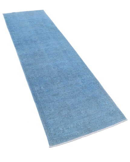 Overdye 2' 6" X 8' 2" Hand Knotted Wool Rug 2' 6" X 8' 2" (76 X 249) / Blue / Wool