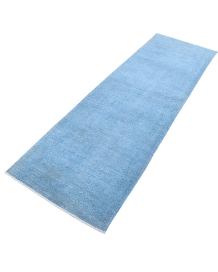 Overdye 2' 6" X 8' 2" Hand Knotted Wool Rug 2' 6" X 8' 2" (76 X 249) / Blue / Wool