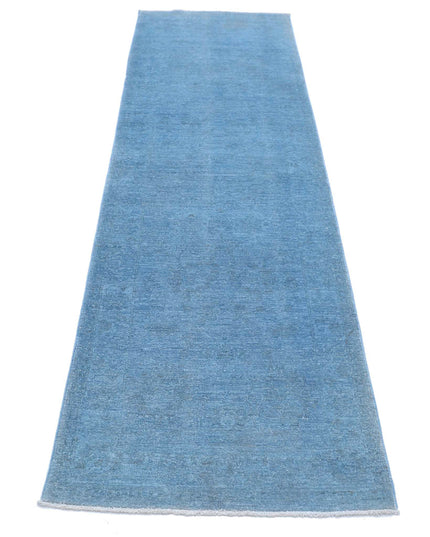 Overdye 2' 6" X 8' 2" Hand Knotted Wool Rug 2' 6" X 8' 2" (76 X 249) / Blue / Wool