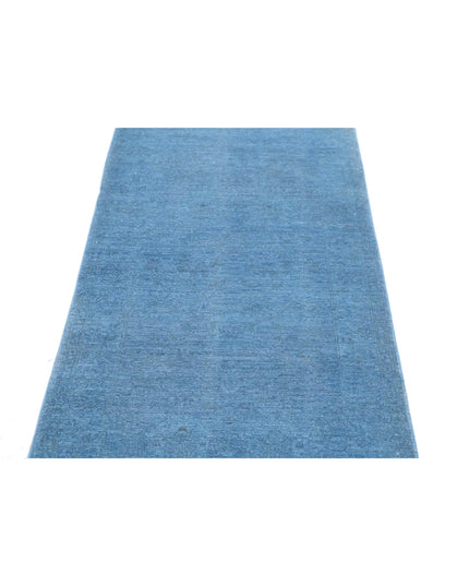 Overdye 2' 6" X 8' 2" Hand Knotted Wool Rug 2' 6" X 8' 2" (76 X 249) / Blue / Wool