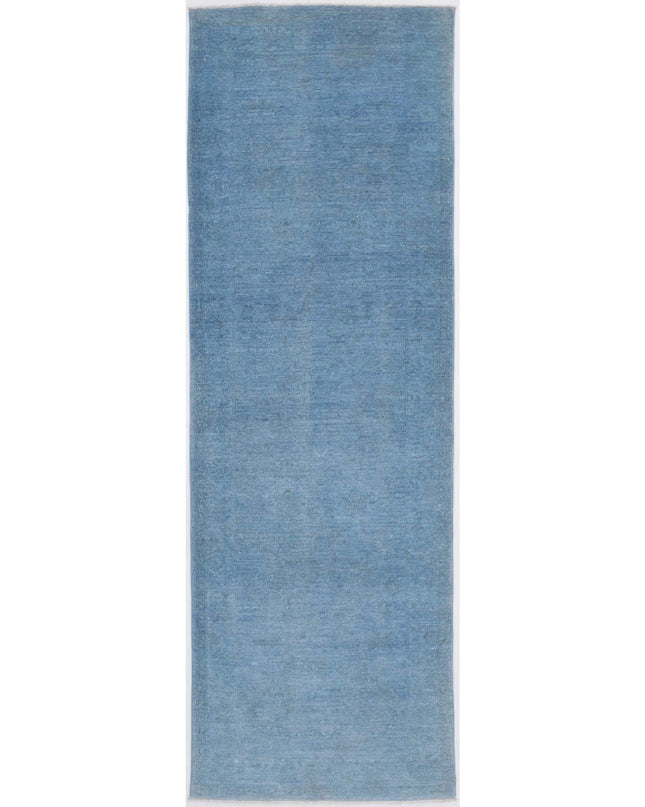 Overdye 2' 6" X 8' 2" Hand Knotted Wool Rug 2' 6" X 8' 2" (76 X 249) / Blue / Wool