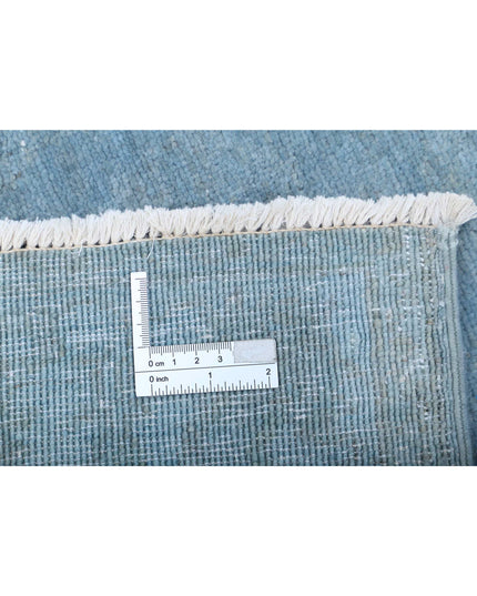 Overdye 2' 5" X 6' 7" Hand Knotted Wool Rug 2' 5" X 6' 7" (74 X 201) / Teal / Wool