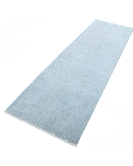 Overdye 2' 6" X 8' 3" Hand Knotted Wool Rug 2' 6" X 8' 3" (76 X 251) / Grey / Wool
