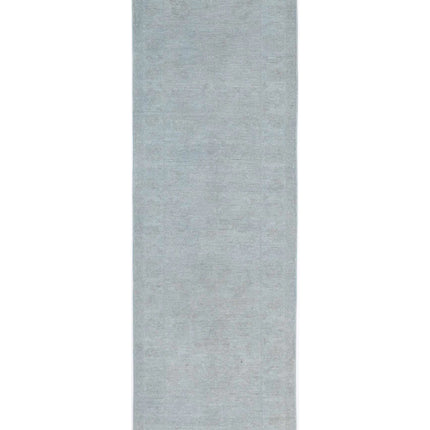 Overdye 2' 6" X 8' 3" Hand Knotted Wool Rug 2' 6" X 8' 3" (76 X 251) / Grey / Wool