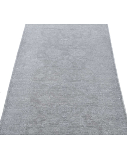 Overdye 2' 7" X 8' 3" Hand Knotted Wool Rug 2' 7" X 8' 3" (79 X 251) / Grey / Wool