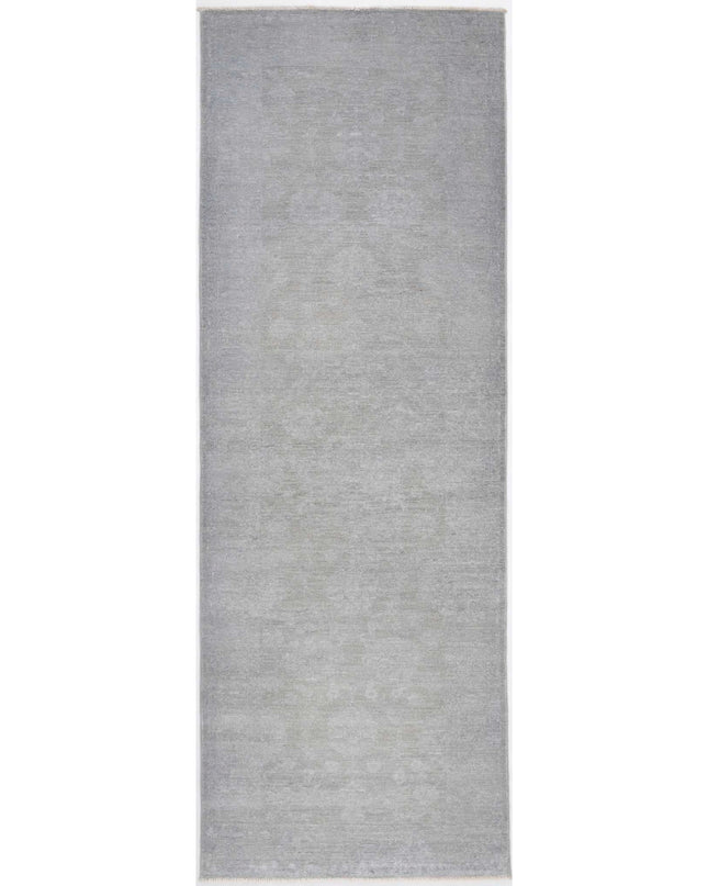 Overdye 2' 7" X 8' 3" Hand Knotted Wool Rug 2' 7" X 8' 3" (79 X 251) / Grey / Wool