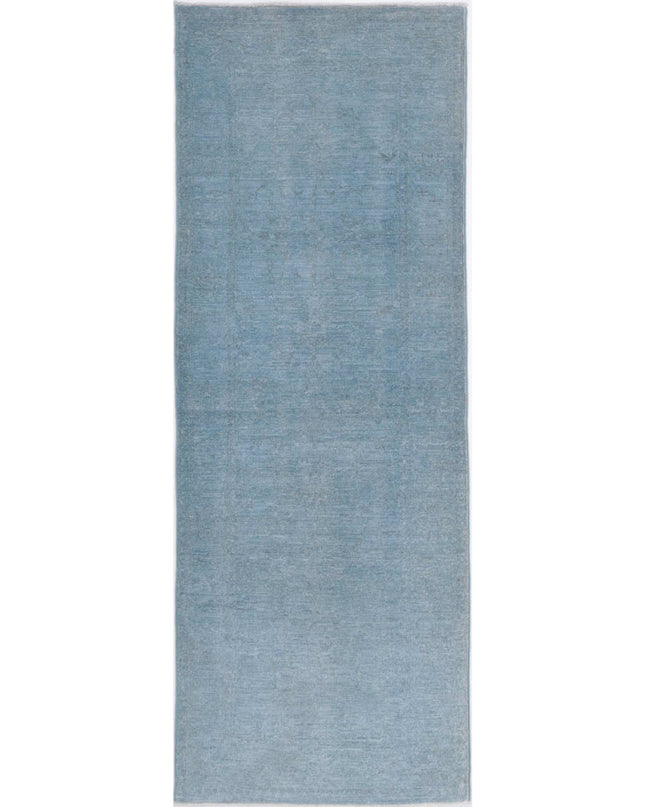 Overdye 2' 4" X 6' 9" Hand Knotted Wool Rug 2' 4" X 6' 9" (71 X 206) / Teal / Wool