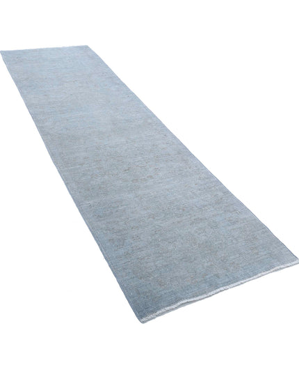 Overdye 2' 9" X 9' 11" Hand Knotted Wool Rug 2' 9" X 9' 11" (84 X 302) / Grey / Wool