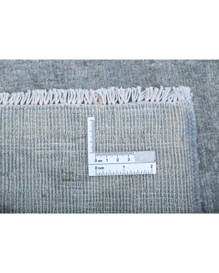 Overdye 2' 9" X 9' 11" Hand Knotted Wool Rug 2' 9" X 9' 11" (84 X 302) / Grey / Wool